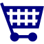 navy blue cart 25 icon