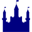 navy blue castle icon