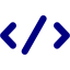 navy blue code icon