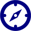 navy blue compass icon