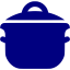 navy blue cooking pot icon