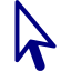 navy blue cursor 2 icon