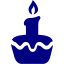 navy blue easter cake icon