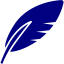 navy blue feather icon