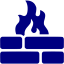 navy blue firewall icon