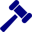 navy blue gavel icon