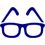 navy blue glasses icon