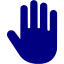 navy blue hand cursor icon