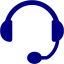 navy blue headset icon