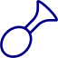 navy blue horn icon