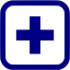 navy blue hospital icon