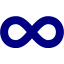 navy blue infinity icon