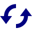 navy blue loop circular icon