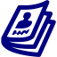 navy blue magazine icon