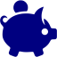 navy blue moneybox icon