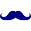 navy blue mustache 2 icon