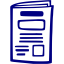 navy blue newspaper 10 icon