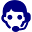 navy blue online support icon