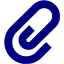 navy blue paperclip icon