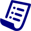 navy blue purchase order icon