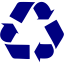 navy blue recycle 2 icon