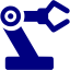 navy blue robot icon