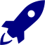 navy blue rocket icon