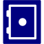 navy blue safe icon