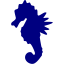 navy blue sea horse icon