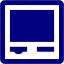 navy blue self service kiosk icon