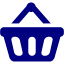 navy blue shopping basket icon