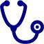 navy blue stethoscope icon