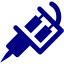 navy blue tattoo machine icon