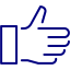 navy blue thumb up icon