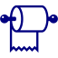 navy blue toilet paper icon