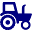 navy blue tractor icon