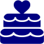 navy blue wedding cake icon