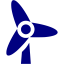 navy blue wind turbine icon