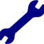 navy blue wrench 2 icon