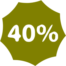 40 percent badge icon