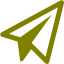 olive paper plane icon