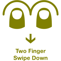 two finger swipe down 2 icon