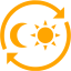 orange 24 hour service icon