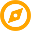 orange compass 3 icon