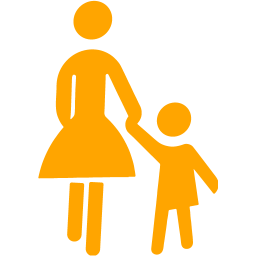 Orange Mother And Child Icon Free Orange Mother And Child Icons