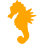 orange sea horse icon