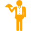 orange waiter icon