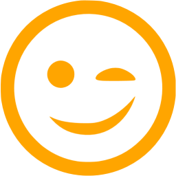 Orange wink icon - Free orange emoticon icons