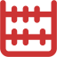 persian red abacus icon