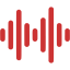 persian red audio wave icon